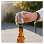 Destapador Abre Botella Acero Inoxidable Con Imán Gris - Imagen 6