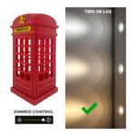 Lámpara Veladora Luz De Noche Led Caseta Telefonica Inglesa Rojo Blanco - Imagen 3