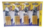 Set Juego De Cubiertos Acero Inoxidable Mango Madera X12 Color Marrón Claro - Imagen 6