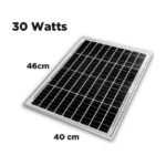 Panel Solar 30w 12v Monocristalino Con Pinzas Batería 18v Negro 22.32v - Imagen 4