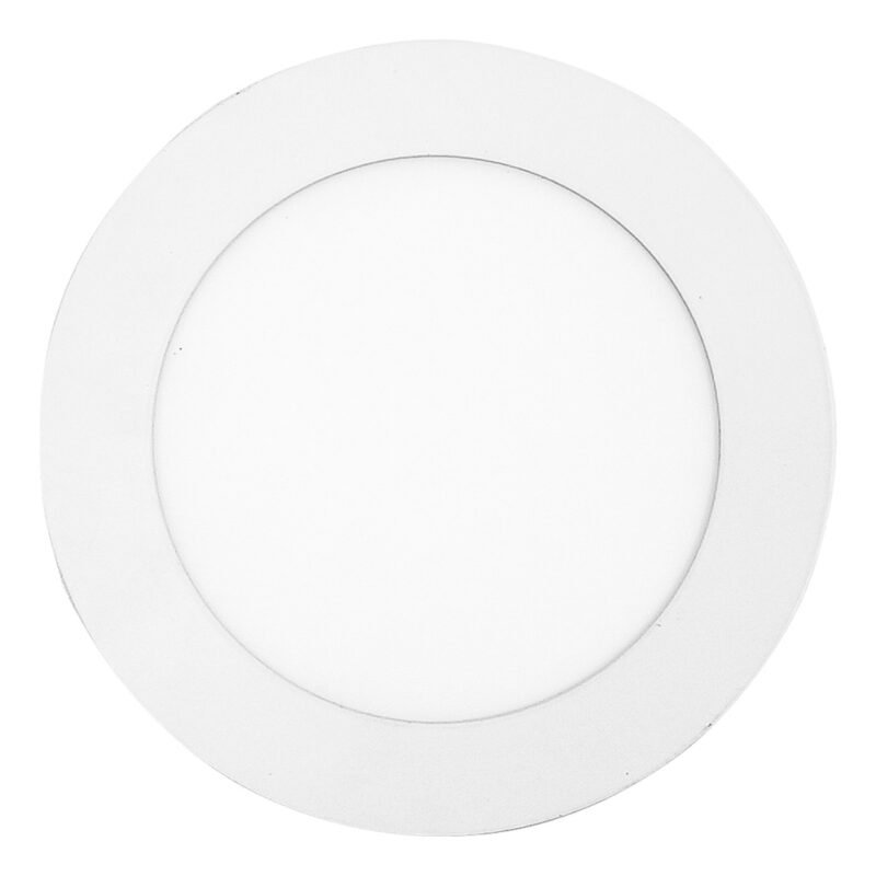 Plafon Spot Led Luz Fría De Embutir Redondo 9w Blanco