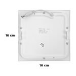 Plafon Spot Led Luz Fría De Embutir Cuadrado 12w Blanco - Imagen 5