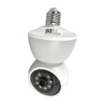 Cámara Seguridad Wifi Celular Lámpara 1080p 360 Con Foco Led Color Blanco