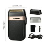 Afeitadora Rasuradora Inalámbrica Lavable Nikai Nk-7708 Negro - Imagen 10