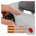 Anafe Cocina Cocinilla Eléctrico 2000w Dos Hornallas Blanco - Imagen 6