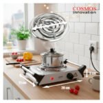 Anafe Cocina Cocinilla Eléctrico 1000w 1 Hornalla Con Asas Blanco - Imagen 8