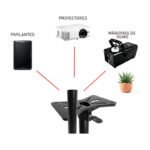 Trípode Soporte Universal De Pie Para Parlantes Negro - Imagen 7