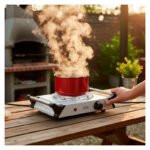 Anafe Cocina Cocinilla Eléctrico 1000w 1 Hornalla Con Asas Blanco - Imagen 9