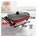 Olla Eléctrica Tapa Vidrio Antiadherente 5 Lts Rojo Cosmos Rojo 50hz / 60hz - Imagen 8