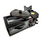 Horno De Mesa 3 En 1 Eléctrico Cafetera Plancha Cosmos Negro Negro