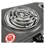 Anafe Cocina Cocinilla Eléctrico 2000w Dos Hornallas Gris Gris - Imagen 4