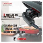 Olla Eléctrica Tapa Vidrio Antiadherente 5 Lts Rojo Cosmos Rojo 50hz / 60hz - Imagen 10