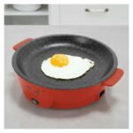 Sartén Eléctrico Premium Redonda 26 Cm Antiadherente Rojo - Imagen 6