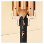 Buclera Rizador Ondulador Ondas Triple Barril Boma Bm-823 Color Dorado Oscuro - Imagen 4