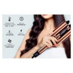 Buclera Rizador Ondulador Ondas Triple Barril Boma Bm-823 Color Dorado Oscuro - Imagen 6
