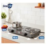 Anafe Cocina Cocinilla Eléctrico 2000w Dos Hornallas Gris Gris - Imagen 6