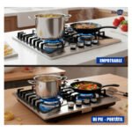 Anafe Gas Starlux Empotrable De Pie 4 Hornallas Plateado Plateado - Imagen 7