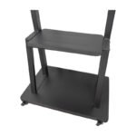 Soporte Tv Pantalla Dos Estantes De 32 A 75  Con Ruedas Negro - Imagen 4