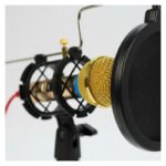 Micrófono Con Condensador Para Pc + Anti Pop Y Soporte Dorado Oscuro - Imagen 8