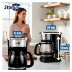 Cafetera Goteo Filtro 900w Starlux 1,8 Litros 12 Tazas Negro - Imagen 7
