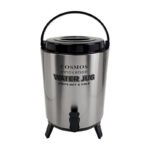 Termo Dispensador Bebida Agua Café Fría Caliente 9,5 Litros - Plateado