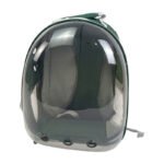 Mochila Cápsula Transparente Portátil Mascota Perro Gato 360 Verde