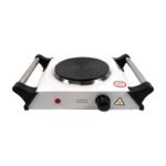 Anafe Cocina Eléctrico Plato Liso 1000w 1 Hornalla Con Asas Blanco - Imagen 2