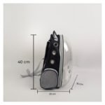 Mochila Cápsula Transparente Portátil Mascota Perro Gato 360 Rosa - Imagen 4