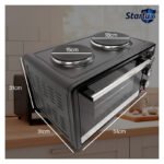 Horno 2 En 1 Eléctrico Doble Anafe Plato Liso Starlux 30l Negro - Imagen 7