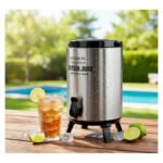 Termo Dispensador Bebida Agua Café Fría Caliente 9,5 Litros - Plateado - Imagen 10