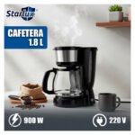 Cafetera Goteo Filtro 900w Starlux 1,8 Litros 12 Tazas Negro - Imagen 8