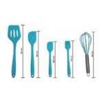 Kit Set 5 Piezas Utensillos Cocina Silicona Varios Colores - Imagen 5