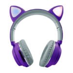 Auriculares Inalámbricos Gatito Gato Gaming Led Knup Violeta