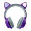 Auriculares Inalámbricos Gatito Gato Gaming Led Knup Violeta