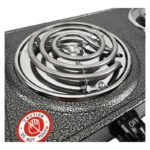 Anafe Cocina Cocinilla Eléctrico 2000w Dos Hornallas Gris Gris - Imagen 4