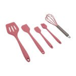Kit Set 5 Piezas Utensillos Cocina Silicona Varios Colores - Imagen 4