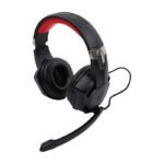 Auriculares Gamer Vincha Con Micrófono Color Negro Con Led Rojo - Imagen 2