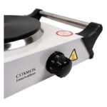 Anafe Cocina Eléctrico Plato Liso 1000w 1 Hornalla Con Asas Blanco - Imagen 3