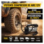 Compresor De Aire Inflador De Auto O Bicicleta 12v 140 Psi Gris 50 / 60 Hz Monofásica - Imagen 6
