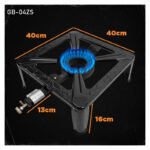 Anafe Grande 40 X 40 Quemador Gas 1 Hornalla Camping Hierro Negro - Imagen 6