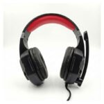 Auriculares Gamer Vincha Con Micrófono Color Negro Con Led Rojo - Imagen 3