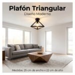Lámpara Plafón Colgante De Techo Piramidal Negro Metálico Negro - Imagen 4