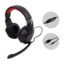 Auriculares Gamer Vincha Con Micrófono Color Negro Con Led Rojo