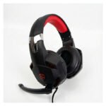 Auriculares Gamer Vincha Con Micrófono Color Negro Con Led Rojo - Imagen 3