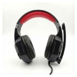 Auriculares Gamer Vincha Con Micrófono Color Negro Con Led Rojo - Imagen 2