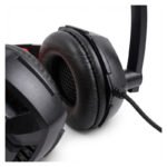 Auriculares Gamer Vincha Con Micrófono Color Negro Con Led Rojo - Imagen 4