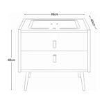 Mesa Mesita De Luz Smart Parlante Luz Led Carga Inalámbrica Mate Gris - Imagen 5