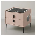 Mesa Mesita De Luz Smart Parlante Luz Led Carga Inalámbrica Mate Beige - Imagen 10