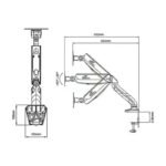 Soporte Brazo Para Monitor 17  A 32  Giratorio Inclinable Negro - Imagen 6