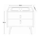 Mesa Mesita De Luz Smart Parlante Luz Led Carga Inalámbrica Mate Beige - Imagen 6